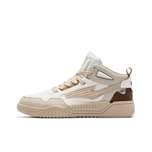 Erke Conquest 2,0 Slip Резистентный к истиранию Высокий топ Скейтборд Кроссовки Мужской Микрокристаллический Белый Дымчатый Кофейный