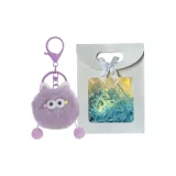 Фиолетовая коробка + светодиодная световая лента + рафия + трава