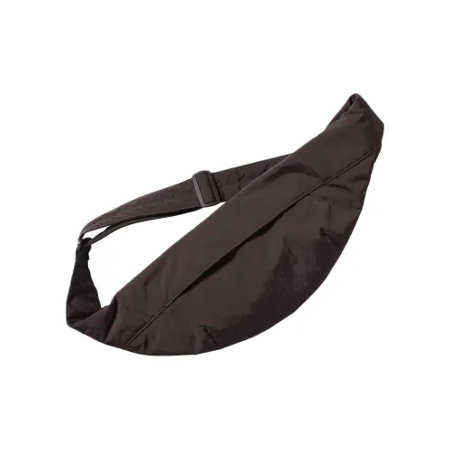 UNIQLO Нейлоновая сумка через плечо стандартная унисекс темно-коричневая