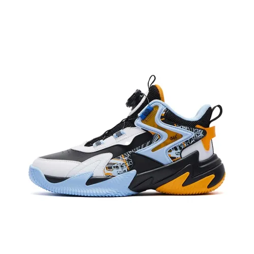 361°KIDS Hummer 2,0 Противоскользящий Устойчивый к истиранию MID Топ Детские Баскетбольные Кроссовки Черный Белый Синий Подростки