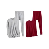 Светло-серый + Бургундский [Воротник-стойка, 2 набора]