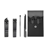 Черный кожаный чехол, набор из 4 штук