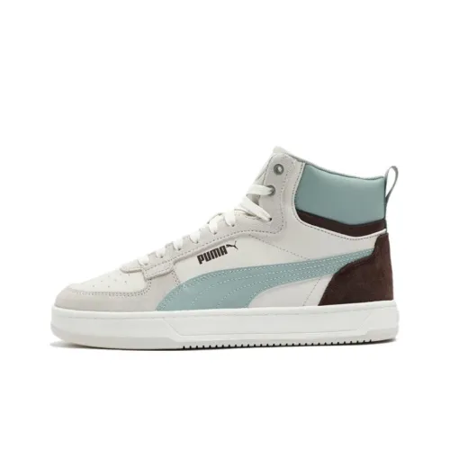 PUMA Caven 2,0 MID Топ Скейтборд Кроссовки Унисекс Белый Зеленый Коричневый