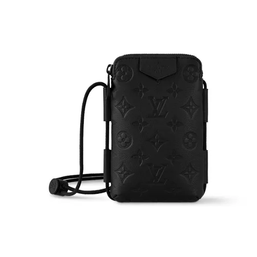 LOUIS VUITTON Сумка через плечо из коровьей кожи унисекс черная