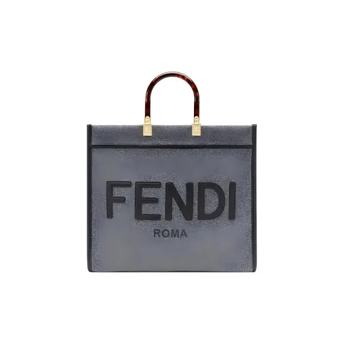 FENDI Фланелевая сумка-тоут сумка для покупок сумка большая унисекс серый