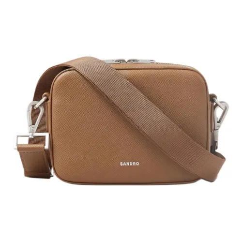 Sandro Сумка через плечо из синтетической кожи среднего размера мужская серо-коричневая