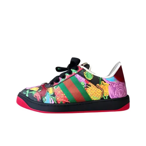 GUCCI Screener Потертый Скейтборд Обувь Кроссовки Женские Черный Красный