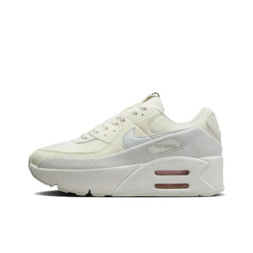 Nike Air Max 90 Low Топ Беговые кроссовки Женские Бежевый