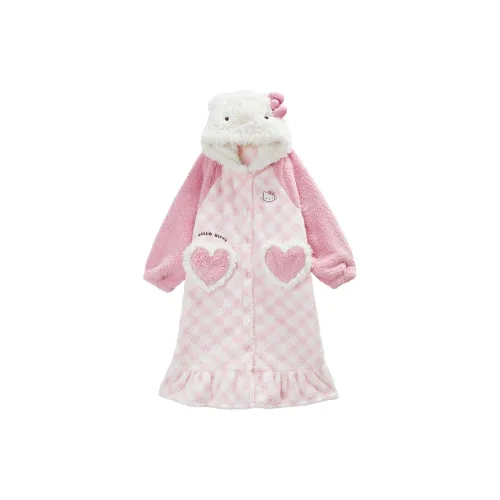 GUKOO x Sanrio Hello Kitty Sleep Robe Women's Ballet Pink