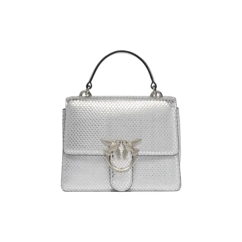 PINKO Love Bag Коровья кожа Сумка через плечо Сумка Мини Women's Silver