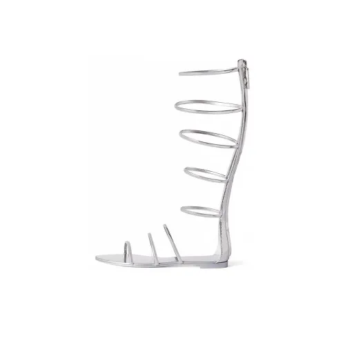 Giuseppe Zanotti GZ Супер Intrigo Сандалии в римском стиле Женские Серебряные