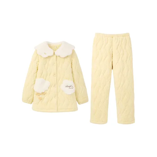 Aannsfam Pajama Комплект Женский Лунный Желтый