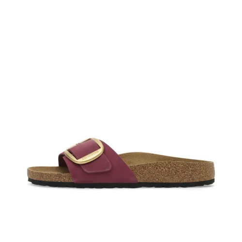 Birkenstock Madrid Big Buckle EVA Устойчивые к истиранию Слипоны Женские Фуксия Узкая версия