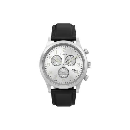 TIMEX WATERBURY Collection Кварцевые наручные часы экологически чистый материал ремешок серебристый циферблат унисекс