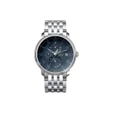 Серебряный Hands Темно-синий Синий Циферблат Стальной Браслет, Кожаная Коробка