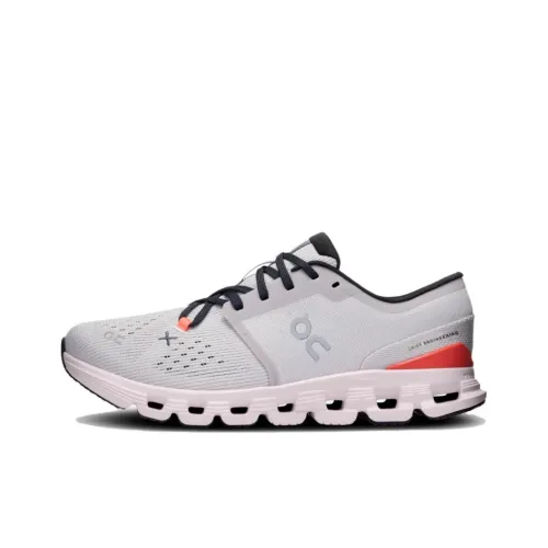 On Cloud X 4 противоскользящие устойчивые к истиранию низкий топ кроссовки для тренировок женские серебристые