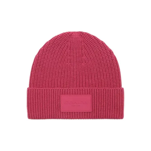 COACH Мериносовая шерсть Шапки-бини Унисекс Розовый Красный