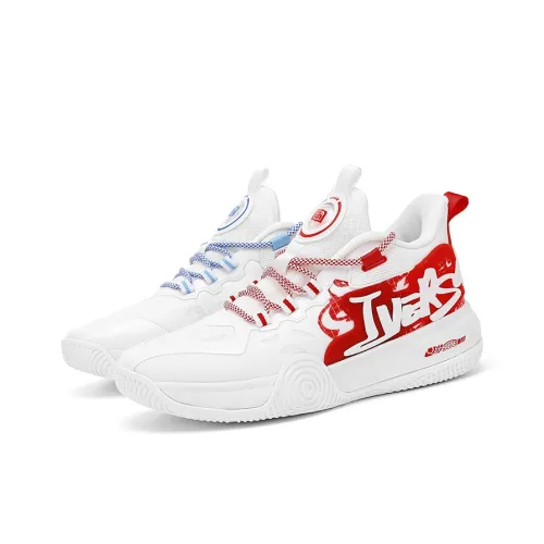 IVERSON Баскетбольные кроссовки Low Top Белый Красный Синий Несовпадающие Унисекс