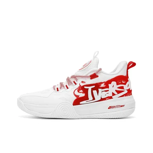 IVERSON Баскетбольные кроссовки Low Top Белый Красный Китайский Унисекс