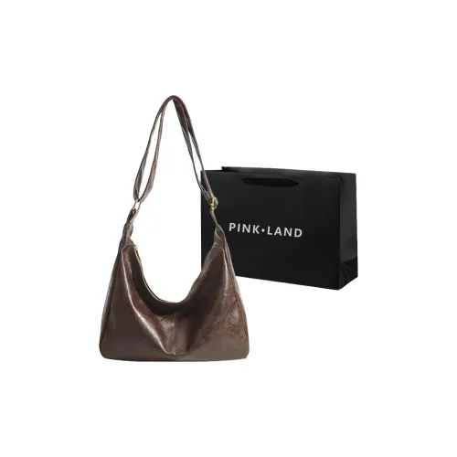 PINK·LAND ПУ (полиуретан) Сумка через плечо Женская Кофейная Черная