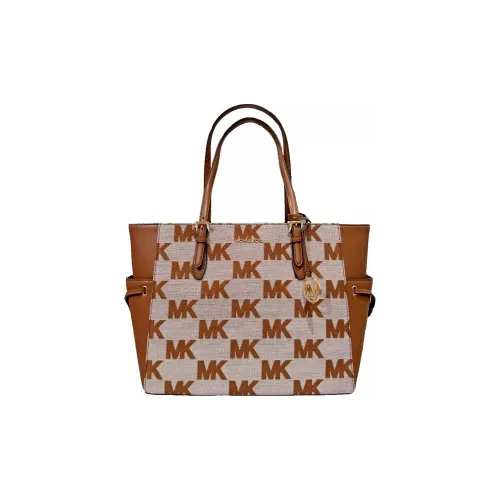 MICHAEL KORS Gilly Холст Тоут Сумка Сумка для покупок Сумка Большая Женская Кожа Коричневый