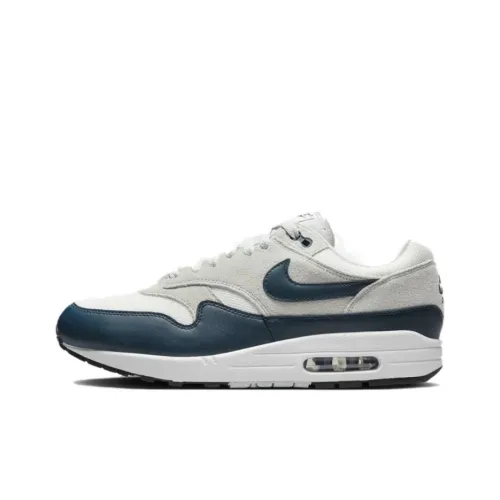 Nike Air Max 1 Low Топ Повседневные Беговые Кроссовки Мужские Белые Серые
