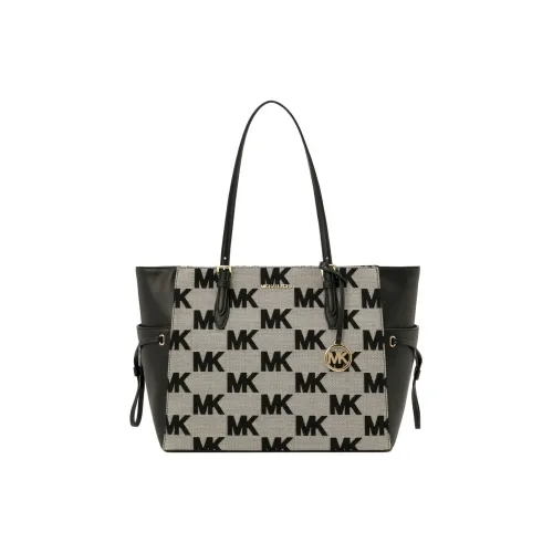 MICHAEL KORS Gilly Хлопок Тоут Сумка Сумка для покупок Сумка на плечо Сумка Большая Унисекс Черный и Белый