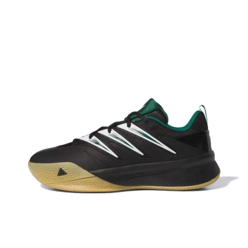 Adidas Slip-resistant Abrasion-resistant Low-top Basketball Shoes Unisex Black Green Adidas Противоскользящие Аbrasion-resistant Низкие Кеды Баскетбольные Кроссовки Унисекс Черный Зеленый