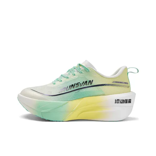 IRUNSVAN Низкие беговые кроссовки унисекс циановый прохладный ветер Gently Arrives