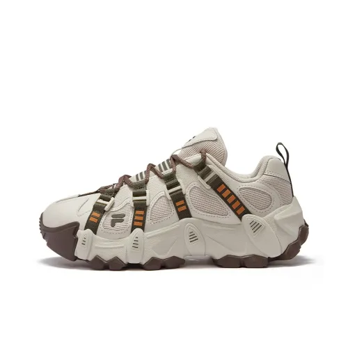 FILA FUSION EXOCET Mountains Shoes Устойчивые к истиранию Низкий Топ Повседневная обувь Женская Миндально-молочный Белый