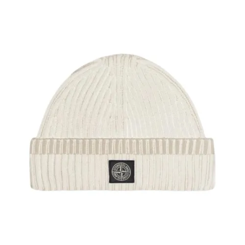 STONE ISLAND Шерсть Бини Унисекс Натуральный Белый