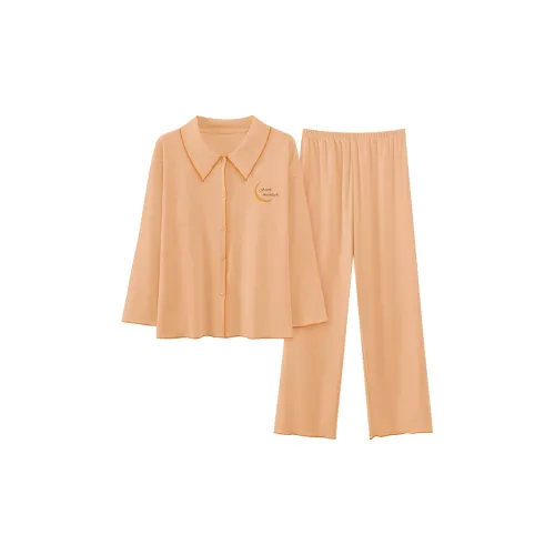 LEZIYUN Пижамный комплект женский оранжевый