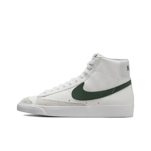 Nike Blazer Slip-resistant Abrasion-resistant High Top Skateboard Shoes Men's White Найк Блэйзер Противоскользящие Устойчивые к истиранию Высокие Кроссовки для скейтбординга Мужские Белые