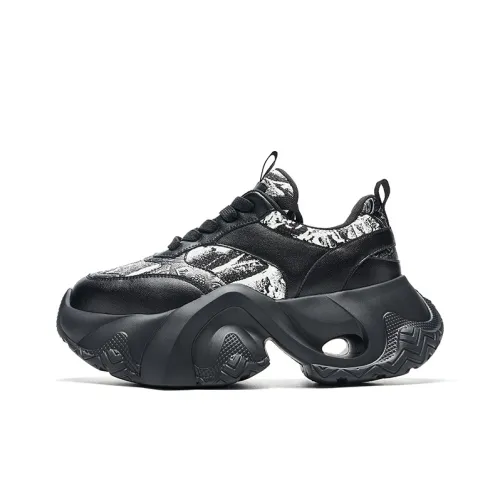 FION Low Top Cushioned Sneakers Черный/Белый Женские