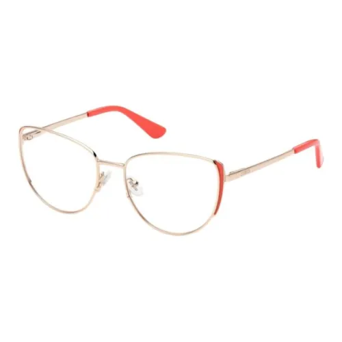 GUESS Пластик Металл Кошачий глаз Оправы для очков Женские Золотой