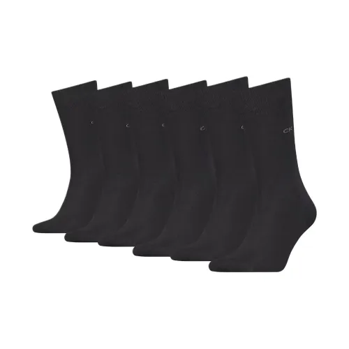 Calvin Klein 6 пар черных мужских носков MID до икры