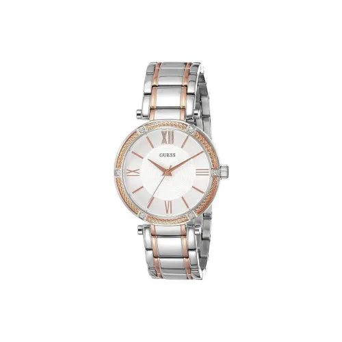 GUESS Park Ave Collection Женские часы Кварцевый механизм Стальной ремешок 36 мм Белый циферблат