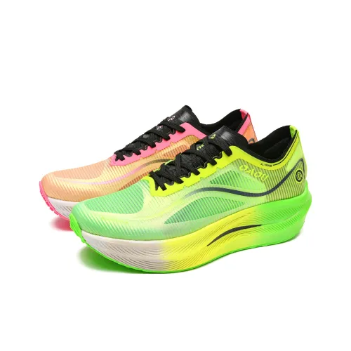 OAOU Беговые кроссовки Унисекс Зеленый розовый Несовпадающие