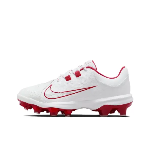 Nike Hyperdiamond 4 Slip-resistant Abrasion-resistant Low-top Training Shoes Women's White Red Найк Хипердиамонд 4 Противоскользящие Устойчивые к истиранию Низкие Кроссовки для тренировок Женские Белые Красные