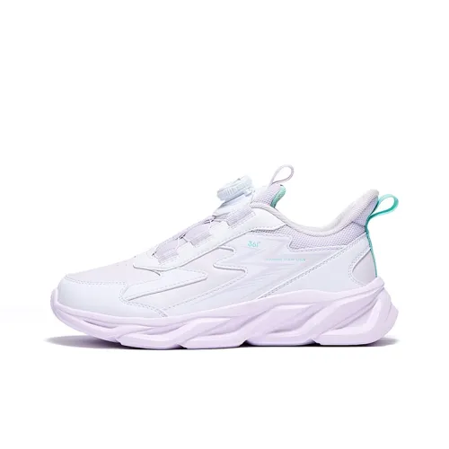 361°KIDS Противоскользящий устойчивый к истиранию низкий топ детские беговые кроссовки белый фиолетовый