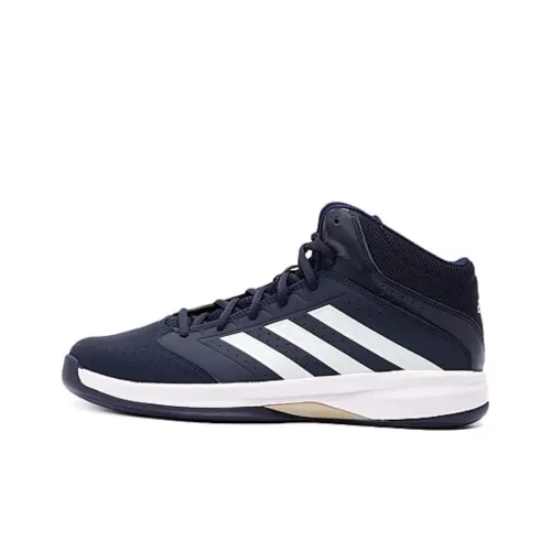 Adidas Slip-resistant Abrasion-resistant High Top Basketball Shoes Men's Blue Adidas Противоскользящие Износостойкие Высокие Баскетбольные Кроссовки Мужские Синие