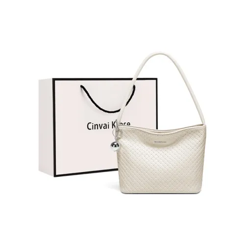 CinvaiKrose Сумка через плечо из коровьей кожи с синтетической кожей ведрообразная сумка маленькая женская экрю черная