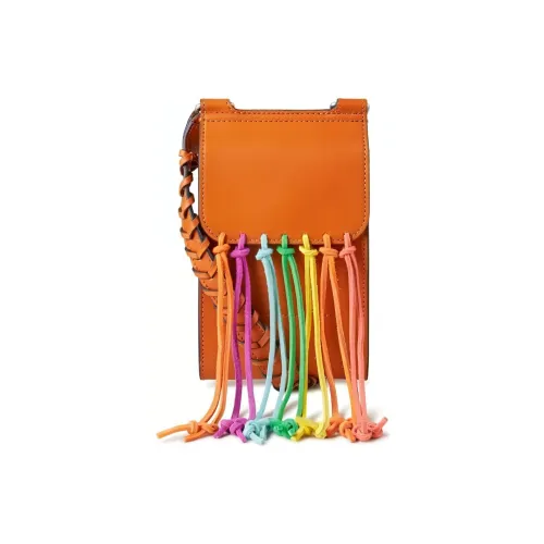 Mulberry MIRA MIKATI Коровья кожа крупнозернистая текстура сумка через плечо сумка на плечо женская апельсин и многоцветный