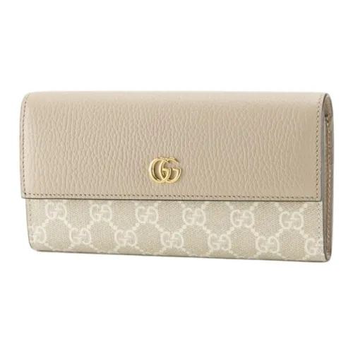 GUCCI Marmont Холст Кошелек Женский Бежевый