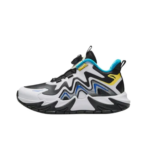 Antakids Slip-resistant Thermal Low-Top Kids Lifestyle Shoes Black White Teenagers Антакидс Слип-резистентный Термический Низкий Топ Детские Лайфстайл Обувь Черный Белый Подростки