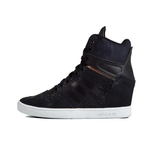 Adidas Originals Metro Attitude Slip-resistant Shock Absorbers High Top Скейтборд Кроссовки Женские Черные