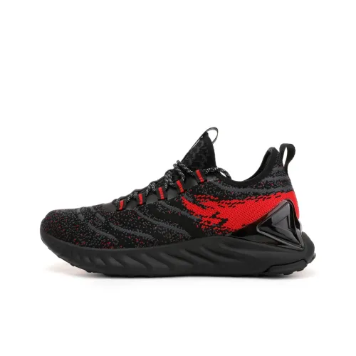 PEAK Tai Ji1,0 Амортизаторы Устойчивые к истиранию Низкий Топ Беговые кроссовки Мужские Черные Красные