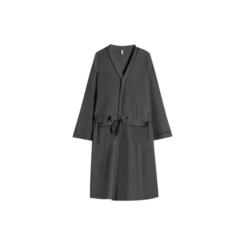 Montagut Банные халаты Унисекс Угольный черный Розовый