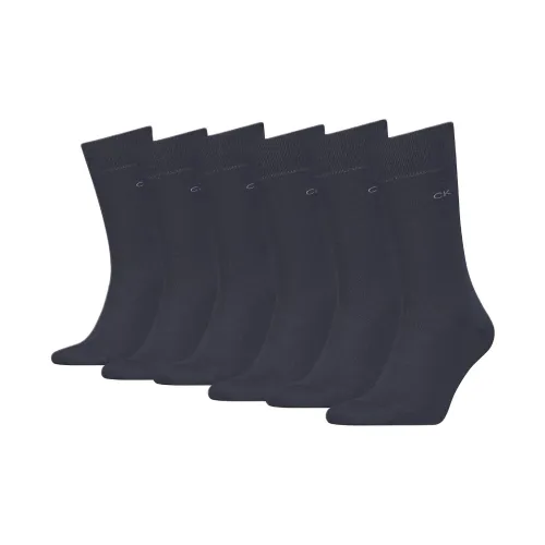 Calvin Klein High Socks Европейская версия Мужские 6 пар Морской синий