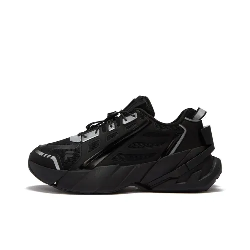 FILA FUSION Ti 22 Low Топ Casual Мужской Черный Серебряный